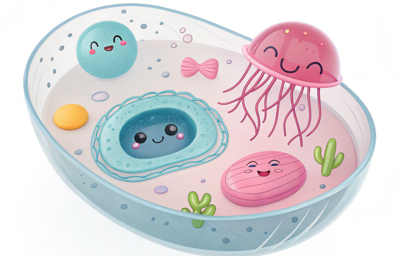 Почти все живое в нашем мире состоит из клеток. Посмотри, как она устроена!